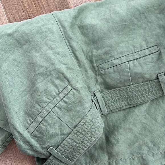 Gap safe green high waisted bermuda shorts, size 4 linen blend - Picture 5 of 6